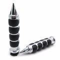 Chromed Spike Rubber 1 In Handlebar Grips For Goldwing Gl1200 Gl1500 Gl1800 And Various Kawasaki Suzuki Yamaha Harley Davidson