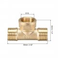 Uxcell Brass Tee Pipe Fitting G1 2 Male X Female T-shaped Connector Coupler 3pcs
