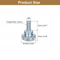 Uxcell M5x12mm Knurled Thumb Screws 15pcs Carbon Steel Zinc Plated Flat Head Fully Threaded Bolts Fastener