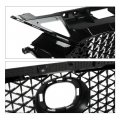 G-plus Gloss Black Honeycomb Front Bumper Upper Grille Compatible With Mazda 3 Axela 2017-2018 Abs Painted