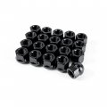 Customadeonly 20 Pieces Open End Bulge Acorn Steel Wheel Lug Nuts 14x1 5 Studs Black Glossy Finish Hex 19mm Conical Cone Seat