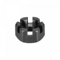 Uxcell M10x1mm Hexagon Slotted Nut Grade 4 8 Carbon Steel Hex Castle Nuts Black 10pcs