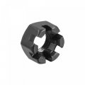 Uxcell M10x1mm Hexagon Slotted Nut Grade 4 8 Carbon Steel Hex Castle Nuts Black 10pcs