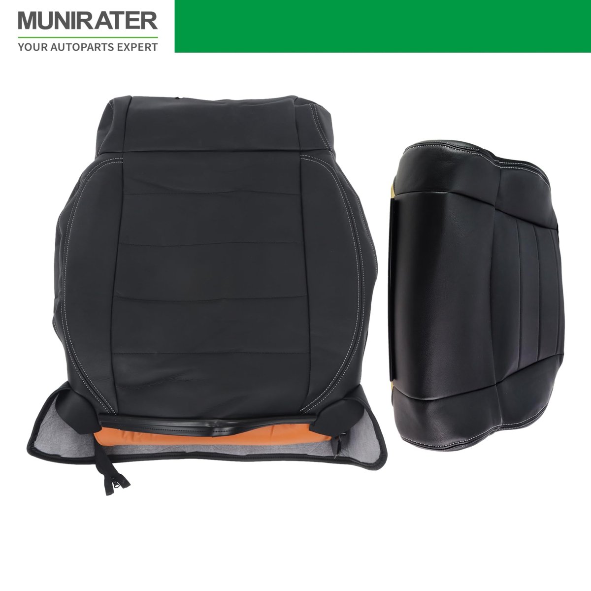 Top Back Bottom Seat Cover Driver Side Black Replacement For W-r-ang-ler 2007 2008 2009 2010 2011 2012