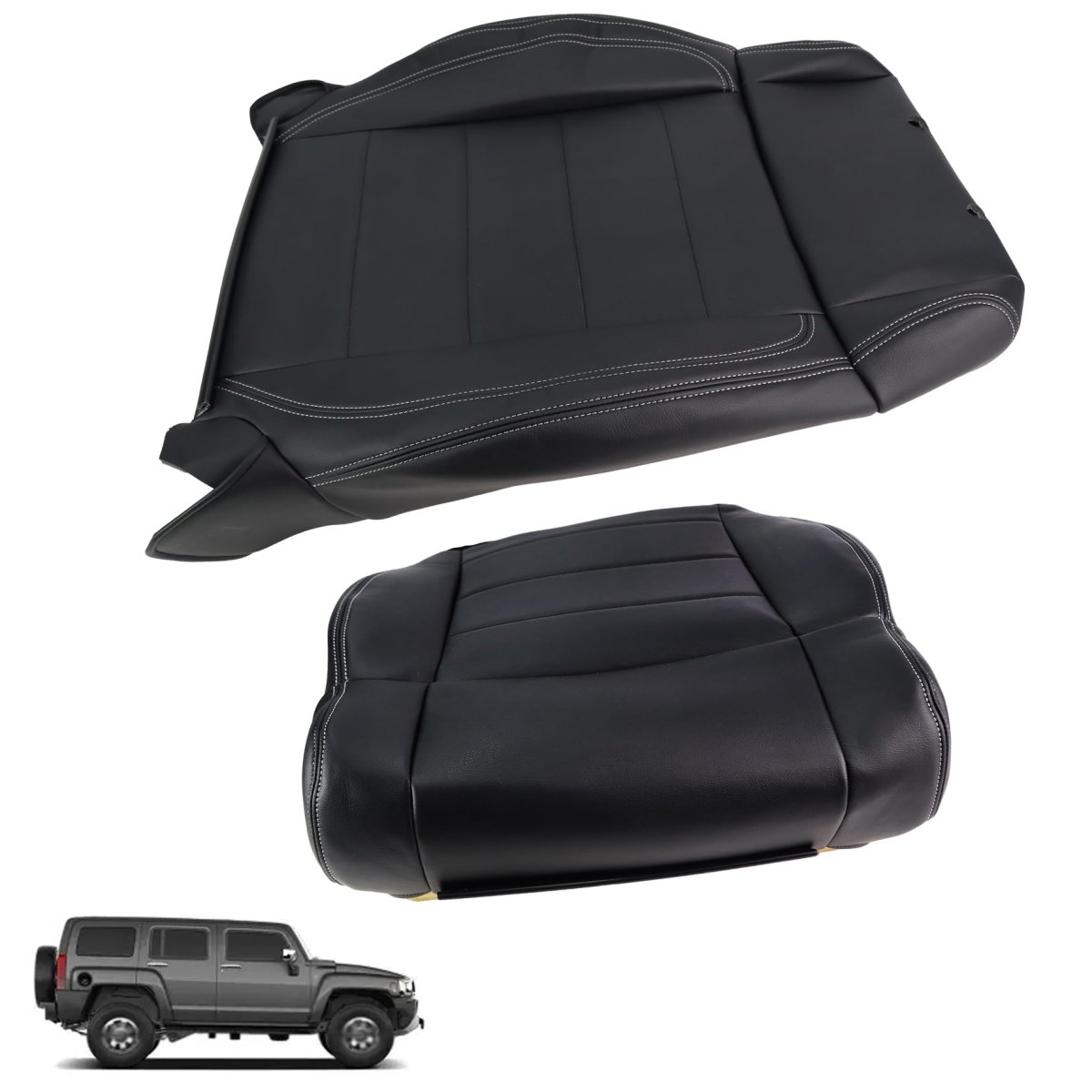 Top Back Bottom Seat Cover Driver Side Black Replacement For W-r-ang-ler 2007 2008 2009 2010 2011 2012