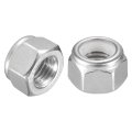 10pcs 5 16 -24 Nylon Insert Hex Lock Nuts 304 Stainless Steel Self-locking Stop Nut For Industrial Construction Fasteners 