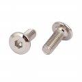 Uxcell M6x15mm Metal Nickel Plated Hex Socket Head Furniture Screws Bolts 25pcs