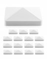 16 Pack 4 X White Pyramid Fence Post Caps Pvc Vinyl Decorative Poles Decks Docks Mailboxes Lamps 