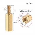M2 5x16mm 6mm Male Female Brass Hex Pcb Motherboard Spacer Standoff For Fpv Drone Quadcopter Computer And Circuit Board 50