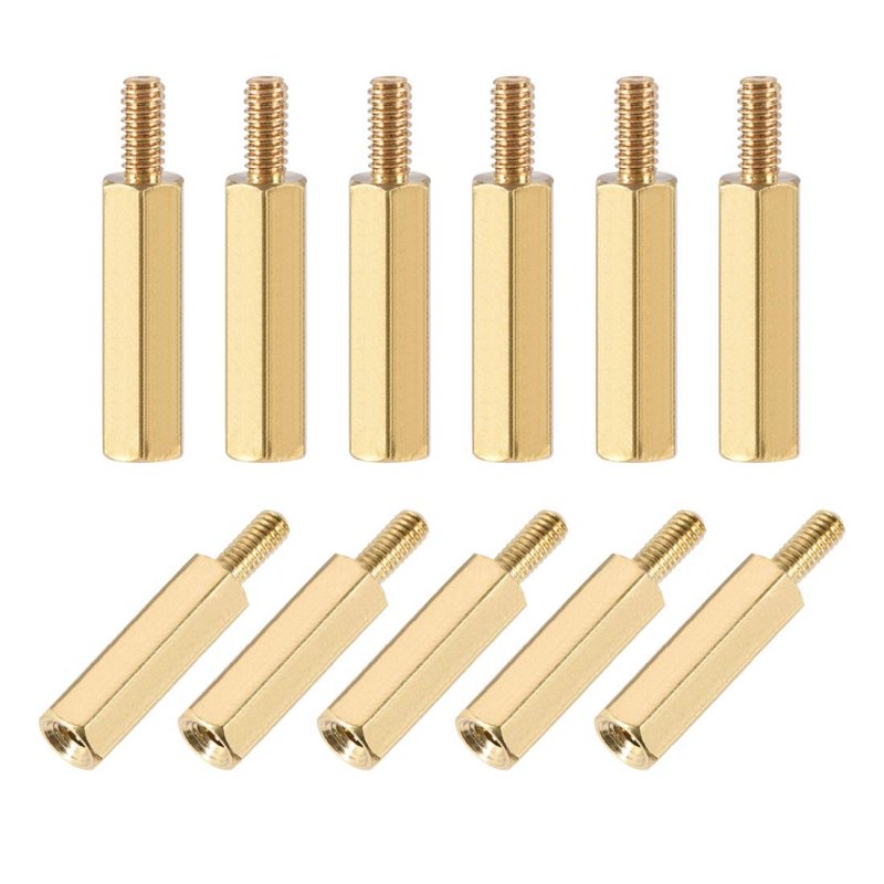 M2 5x16mm 6mm Male Female Brass Hex Pcb Motherboard Spacer Standoff For Fpv Drone Quadcopter Computer And Circuit Board 50