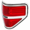 Kuafu Tail Light Brake Lamp Compatible With 2009-2014 Ford F-150 F150 Replacement For Fo2819143 Bl3z13404b Chrome Housing Red