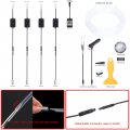 Qauben Car Interior Ambient Lighting Optic Fiber Cable Rgb 64 Colors Multicoloured Music Footwell Kit With Cigarette Lighter