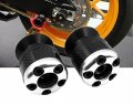 Silver Motorcycle Carbon Cnc Aluminum Machined Swingarm Sliders Spools Fiber Protector Fit For Kawasaki Vn1600 Mean Streak