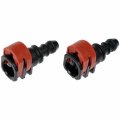 Fuel Line Connector Nylon Black 180 Degrees Angle Straight Female End High Fluorine Fluorocarbon Alx-pau-rb-800-948-cl360a50 