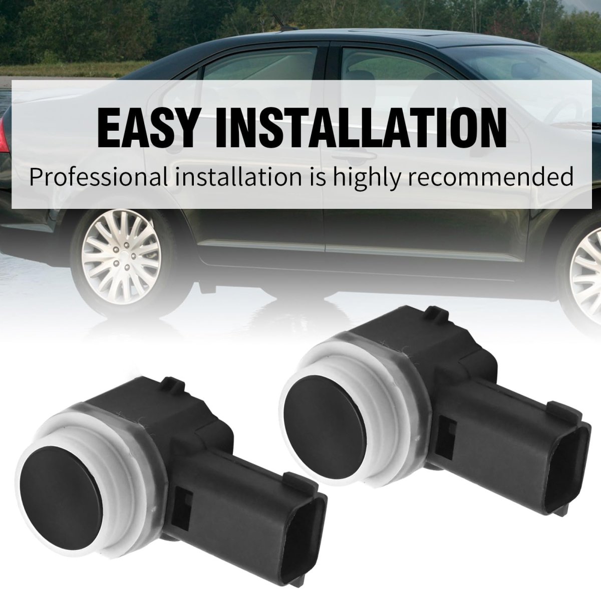 Hoypeyfiy 4pcs 8a53-15k859-abw Parking Bumper Reverse Aid Sensor Replacement Ford Edge Expedition Explorer Flex For Lincoln Mks