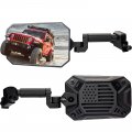 Doors Off Side Mirrors For 2018 To 2023 Wrangler Jl Jlu And Gladiator Jt Convex Wide View With Ball Adapter Black Aluminum Anti 
