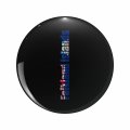 Falkland Islands Flag Double Sided Stainless Steel Keychain 1 25 In Round 3d Resin Encased Novelty Key Ring For Backpacks And 