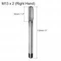 Uxcell Metric Thread Tap M13 X 2 H2 130mm Extra Long Straight Flute Screw Milling Machine Taps Threading Tapping Repair Tool