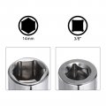 Uxcell 3 8-inch Drive 14mm 6-point Shallow Socket Metric Cr-v