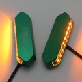 Httmt- Classic Green Led Mirror Block Off Base Plate Compatible With Kawasak 13-18 Ninja Zx-6r 13-20 250 P N