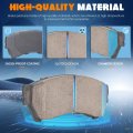 8pcs Rear And Front Ceramic Brake Pads For Ford Fusion 2006 2012 Lincoln Mkz 2007 Zephyr Mazda 6 2013 Mercury Milan 2011