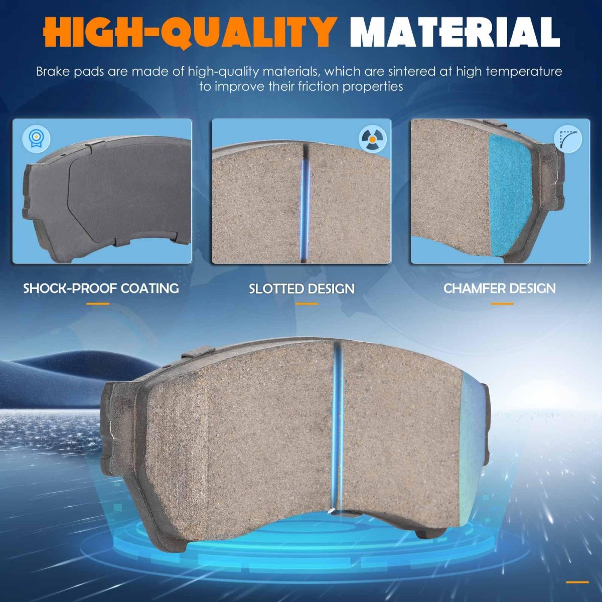 8pcs Rear And Front Ceramic Brake Pads For Ford Fusion 2006 2012 Lincoln Mkz 2007 Zephyr Mazda 6 2013 Mercury Milan 2011