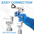 Airless Paint Sprayer Swivel Joint 7 8 Inch Thread 180 Degrees Rotate Stainless Steel For Spray Gun 1 Pcs