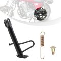 Motorcycle Kickstand Dirt Bike Sidestand Iron Material With Spring And Hardware Screws 14cm Length Black Color Mh-side-stand-17