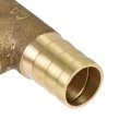 Uxcell Barb Hose Fitting 12mm Od Tee T Shape Pipe Connector Brass 2pcs With 6pcs 9-16mm Clamps