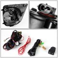Auto Dynasty Front Bumper Driving Fog Lights With Bezel Switch Wiring Harness Compatible Honda Accord Coupe 13-15 Driver And