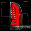 Pair Of Black Housing Smoke Lens Full Led Tail Lights Lamps Compatible With Toyota Tacoma 05-15