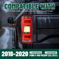 Kuafu Pair Led Tail Light Compatible With 2018-2020 Ford F-150 Pickup Xl Xlt Rear Brake Lamp Assembly Driver Passenger Side