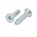 Aexit M4x16mm Countersunk Quality Parts Phillips Head Triangle Thread Screw Bolt Silver Blue 35pcs Model 78as534qo263