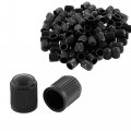 Uxcell Plastic Tire Valve Stem Caps 13mm X 10mm 100pcs Black