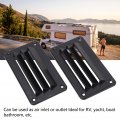 2pcs Rv Air Vent Louver Ceiling Bathroom Officeilation Outlet Grille Abs Soffit Vent For Boat Yacht Home Black
