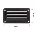 2pcs Rv Air Vent Louver Ceiling Bathroom Officeilation Outlet Grille Abs Soffit Vent For Boat Yacht Home Black