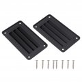 2pcs Rv Air Vent Louver Ceiling Bathroom Officeilation Outlet Grille Abs Soffit Vent For Boat Yacht Home Black