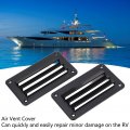 2pcs Rv Air Vent Louver Ceiling Bathroom Officeilation Outlet Grille Abs Soffit Vent For Boat Yacht Home Black
