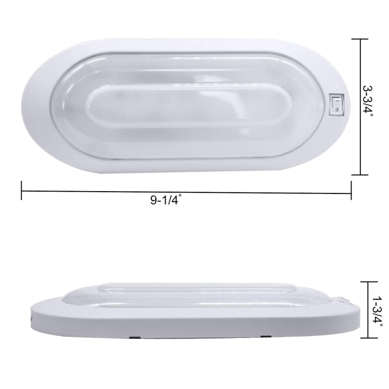 12v Led Rv Pancake Light 3400k Warm White Interior Ceiling Dome With On Off Switch For Motorhomes Camper Caravan Trailer Boat 2