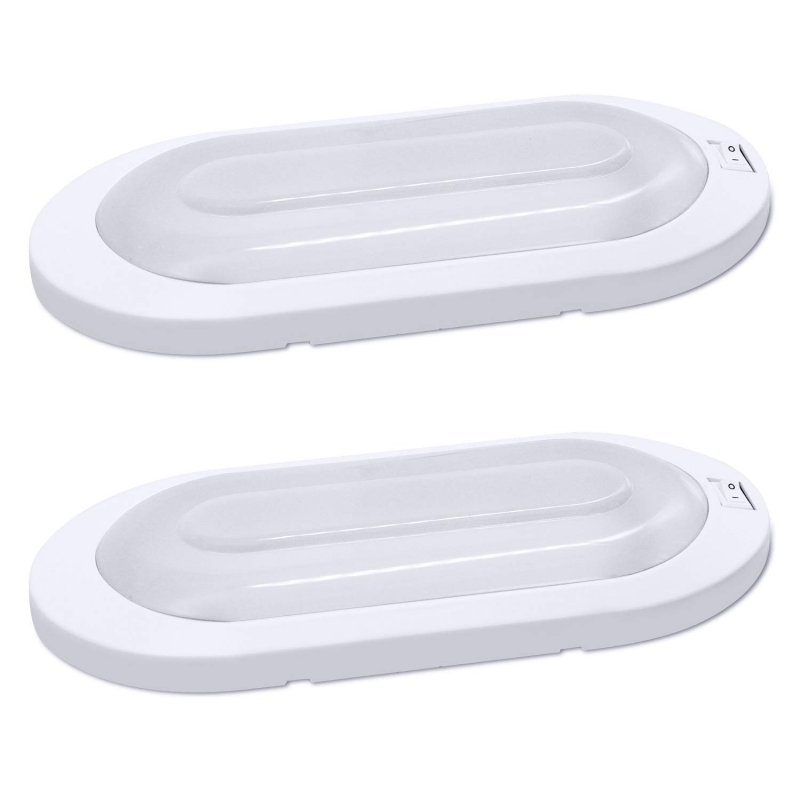 12v Led Rv Pancake Light 3400k Warm White Interior Ceiling Dome With On Off Switch For Motorhomes Camper Caravan Trailer Boat 2