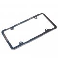 Uframe 4 Holes Slim Stainless Steel License Plate Holder Frame Black Chrome