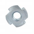 Uxcell 3 8-inch Thread Dia 12mm Height 4 Prongs Fully Threaded Pronged Tee Nuts 100pcs
