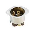 Power Entry Connector Flanged Inlet Miniature Style 15 A Brown Plastic Body 