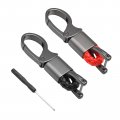 Augeny 2pcs Car Key Fobchains 360 Degrees Rotatable Leather Keys Chain Holder With Anti-lost D-ring Universal Sturdy Metal Key 