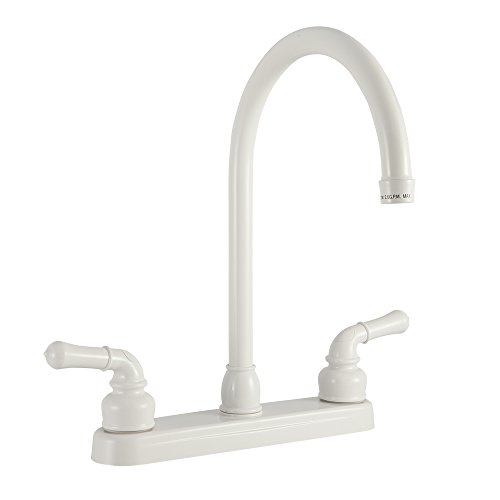 Dura Faucet Df-pk330hc-wt J-spout Rv Kitchen Replacement For Motorhomes 5th Wheel Trailer Camper White