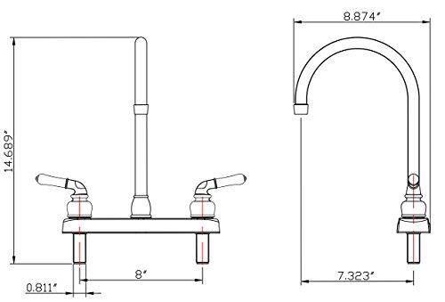 Dura Faucet Df-pk330hc-wt J-spout Rv Kitchen Replacement For Motorhomes 5th Wheel Trailer Camper White