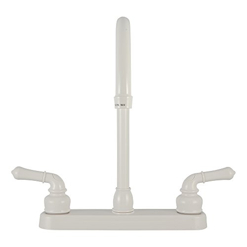 Dura Faucet Df-pk330hc-wt J-spout Rv Kitchen Replacement For Motorhomes 5th Wheel Trailer Camper White