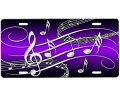 Onestopairbrushshop Music Notes License Plate 