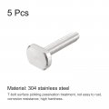 Uxcell T-slot Bolts 5pcs M10x55mm Slot Drop-in Stud Sliding 304 Stainless Steel Shape Screws For T Track