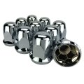 10 Alcoa 33mm Chrome Screw On Hex Lug Nut Covers With Flange For Hub 